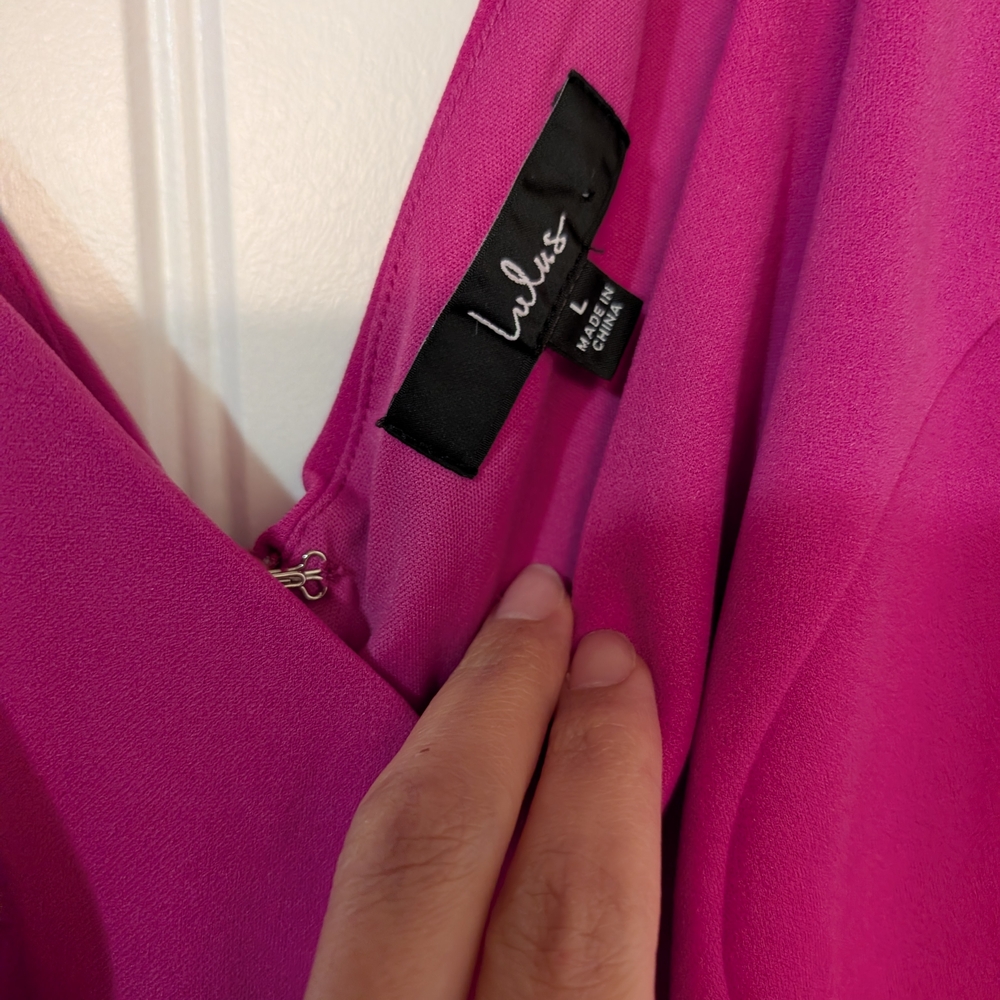 Lulu's Vibrant Pink Strapless Dress - Picture 2 of 3